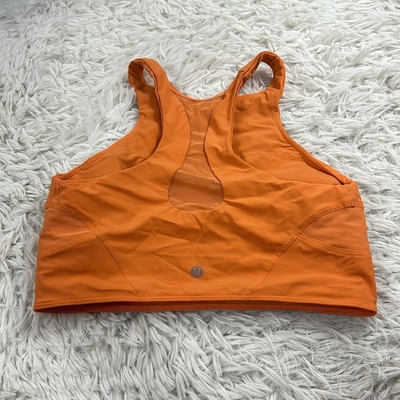 Lululemon Mesh-Back Train Bra *Medium Support, A/B Cup Orange Frappe - Picture 2 of 3
